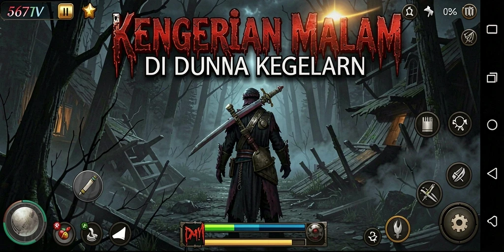 Gameplay menegangkan di dunia kegelapan dengan momen mencekam.