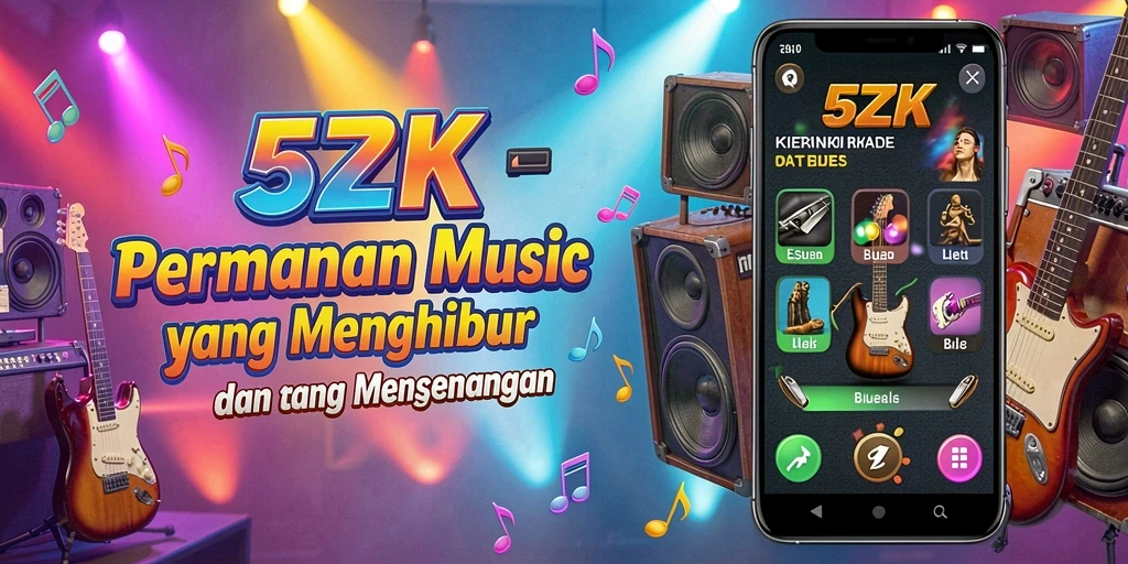 Screenshot gameplay 5ZK yang menunjukkan pengalaman bermain musik yang seru.