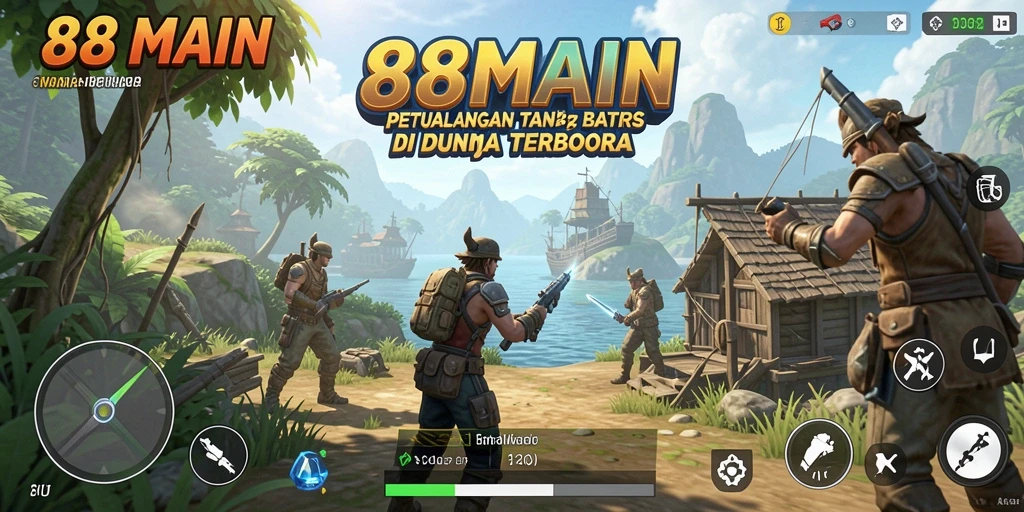 Tampilan gameplay <strong>88MAIN</strong> yang menakjubkan di dunia terbuka.