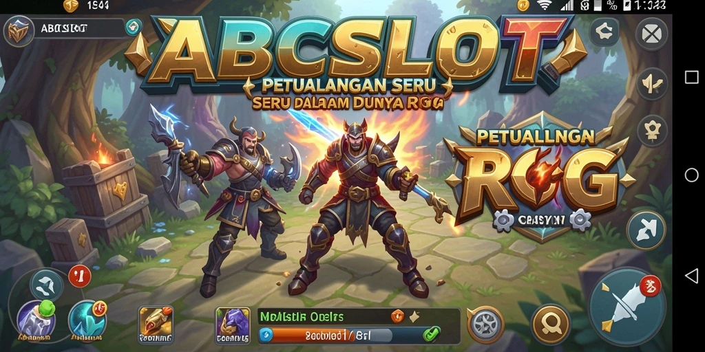 Screenshot gameplay ABCSLOT menampilkan aksi pertarungan seru di dunia RPG.