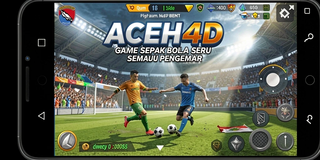 Tampilan gameplay ACEH4D yang seru dan realistis dalam sepak bola.