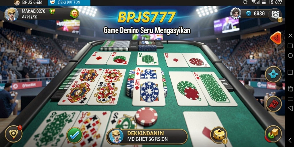 Tampilan utama BPJS777 dengan gameplay Domino yang menarik.