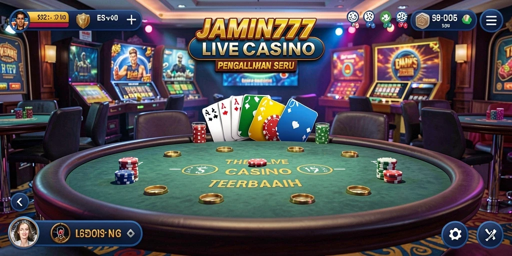 Tampilan gameplay menegangkan di JAMIN777 dengan dealer profesional.