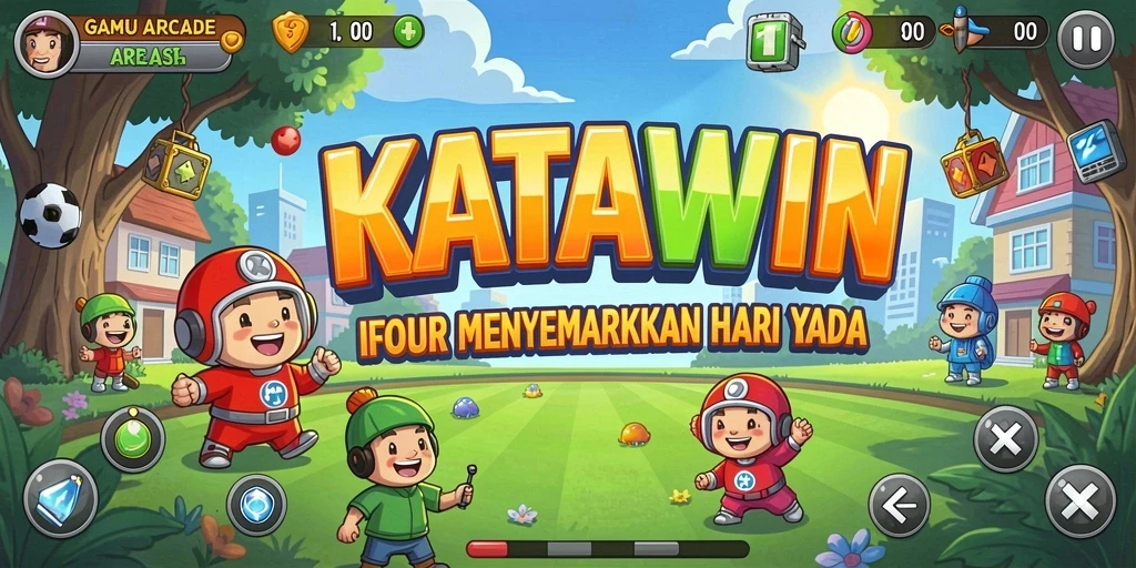 Tampilan gameplay seru dan penuh tantangan dari KATAWIN.