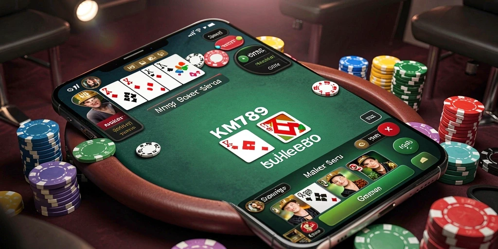 Tampilan permainan Poker yang mengasyikkan di KM789.