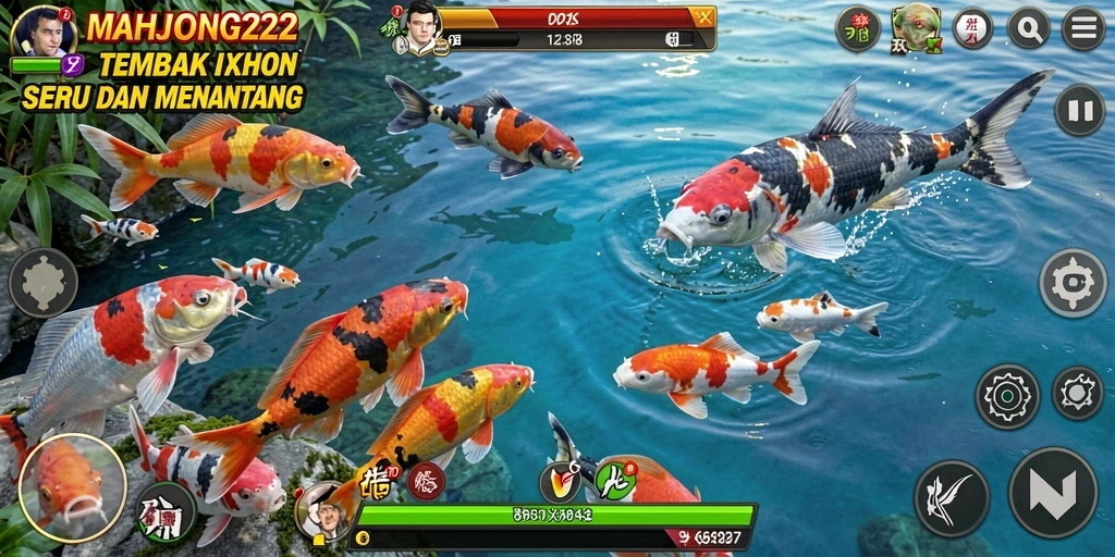 Tampilan gameplay menembak ikan yang seru dan menarik.
