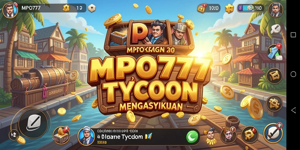 Screenshot MPO777 menampilkan aksi seru dalam mengelola bisnis Tycoon.