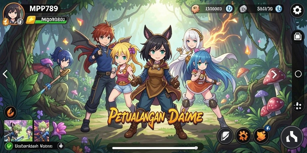 Tangkapan layar gameplay <strong>MVP789</strong> yang menampilkan karakter anime dalam aksi.