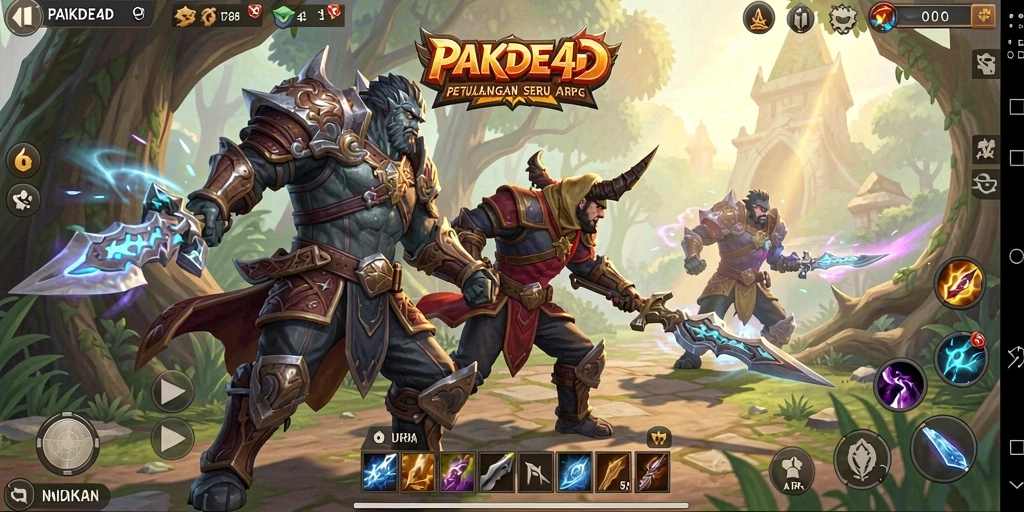 Tampilan gameplay seru dalam PAKDE4D dengan aksi ARPG yang mendebarkan.