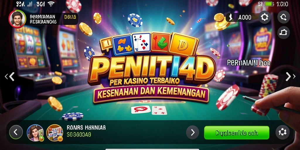 Screenshot gameplay PENITI4D menampilkan keseruan bermain kasino.