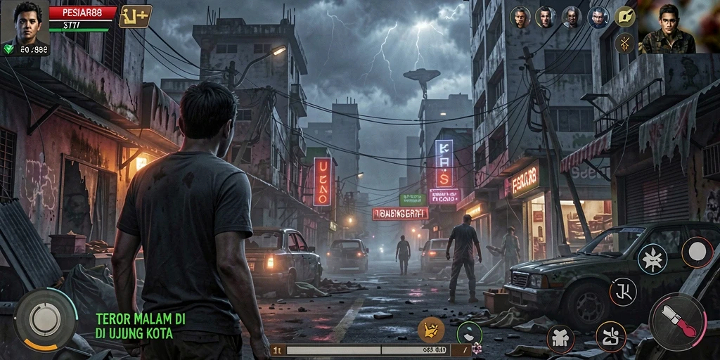 Tangkapan layar menampilkan suasana mencekam PESIAR88 saat gameplay.