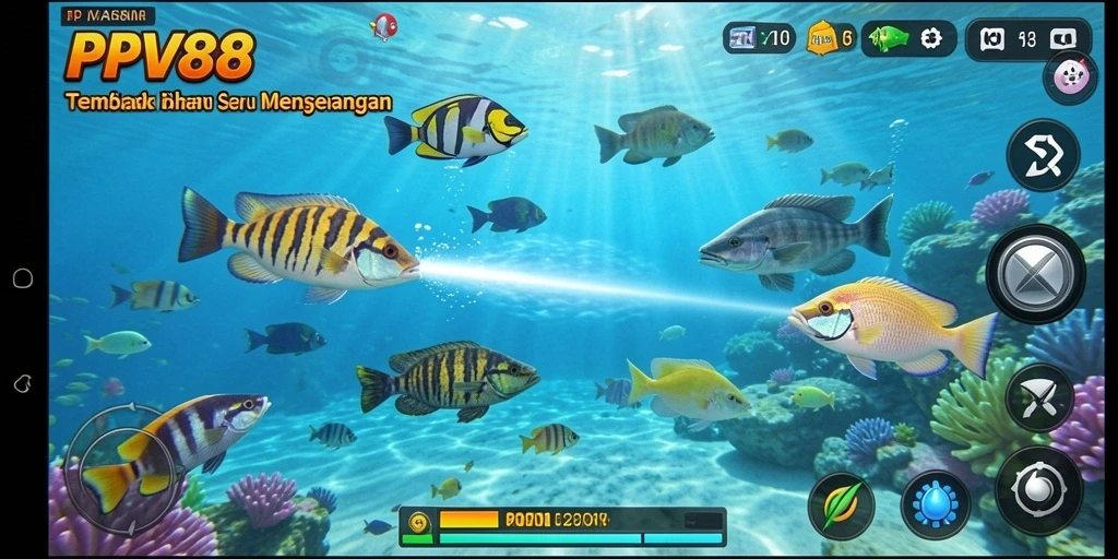 Tampilan gameplay PPV88 yang seru saat memburu ikan.