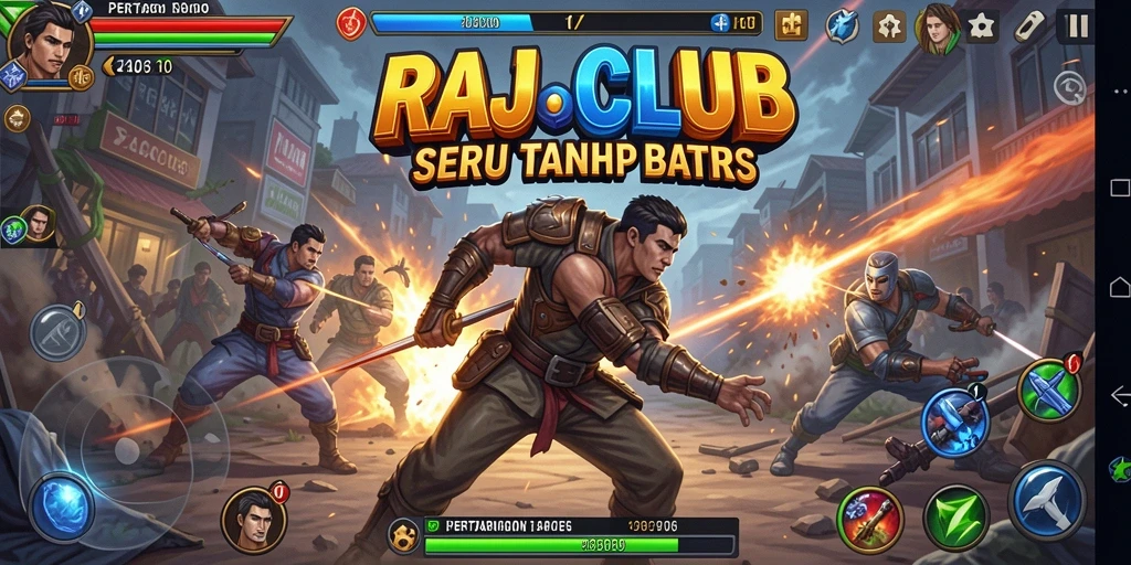 Tangkapan layar RAJACLUB menampilkan aksi pertarungan yang mendebarkan.