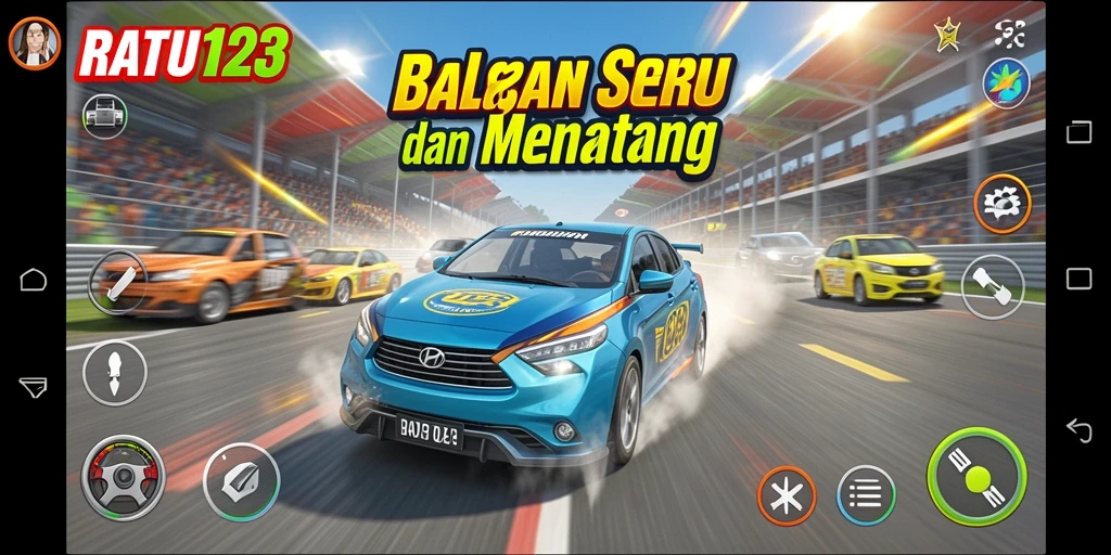 Tangkapan layar gameplay <strong>RATU123</strong> menampilkan balapan yang mendebarkan dan realistik.