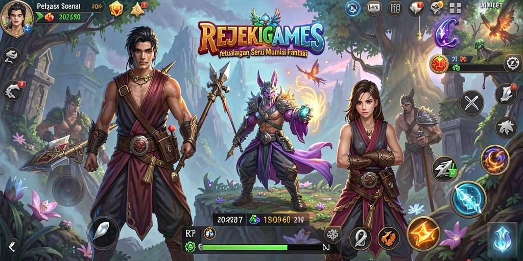 Tampilan aksi seru dalam gameplay REJEKIGAMES yang memikat.