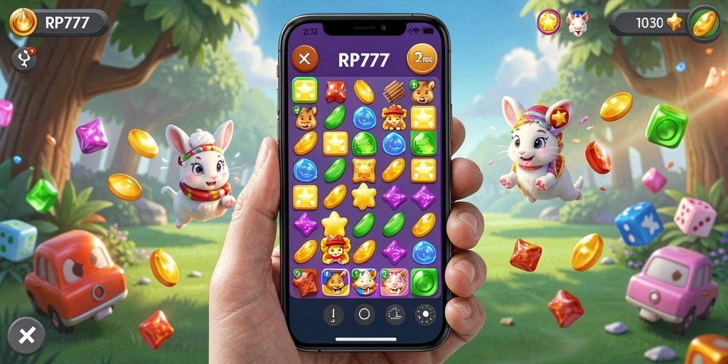 Tampilan gameplay seru dan penuh warna dari RP777.