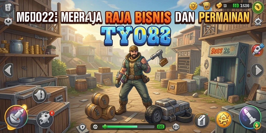 Screenshot menunjukkan pemain mengelola bisnis di TOTO22.
